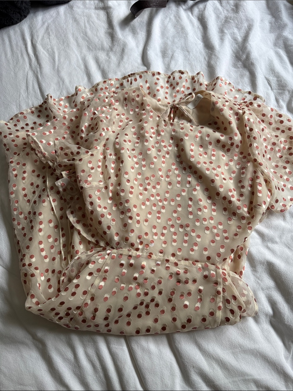 Astr the Lable Elsie Cream Polka Dot Backless Dress - Picture 5 of 7